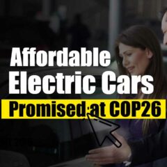 Image text: "Affordable Electric Cars Promised at COP26".