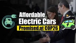 Image text: "Affordable Electric Cars Promised at COP26".