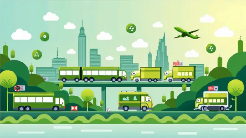 Sustainable green transport reducing climate change